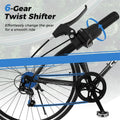 26" Mountain Bike 6-Speed Drivetrain Cycling Bicycle with Dual C-Brakes, Adjustable Seat & All-Terrain Tires, MTB City Bike for Men Women Teens