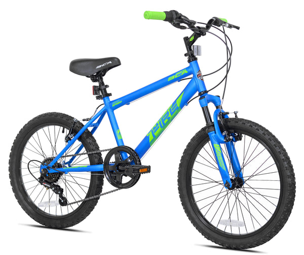 20" Crossfire 6 - Speed Boy'S Mountain Bike, Blue/Green