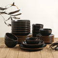 Stone + Lain Brasa Stoneware Collection Dinnerware Set, 32 - Piece Service for 8, Blue