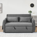Convertible Sofa Bed, 3 in 1 Sleeper Sofa with 2 Pillows and Adjustable Backrest for Living Room Office, Black