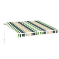 AECOJOY 10'×8' Manual Retractable Awning Sun Shade, Patio Awning Canopy