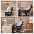 Mainstays Executive Ergonomic High Back Leather Home Office Desk Chair, Black