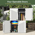 Aoxun Outdoor Storage Shed, 64 Cu.ft Vertical Storage Sheds Outdoor with Floor, Outdoor Waterproof Storage Cabinet for Garage Storage, Pool Storage, Bike Shed, Garden Shed, Outdoor Storage(White)