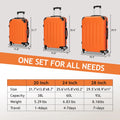 Zimtown Luggage 3 Piece Set Suitcase ABS Hardside Lightweight with TSA Lock Spinner Wheels, Beige