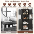 Blotout 68" Tall Farmhouse Corner Cabinet with 4 Doors, 28.3" W Barn Door Storage Cabinet with Adjustable Shelves, 5 Tier Corner Storage Cabinet for Bathroom, Living Room, Kitchen