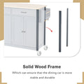 Kitchen Storage Islands&Carts with Solid Wood Top and Locking Wheels, Kitchen Island Cart with 4 Door Cabinet and Two Drawers, Kitchen Cabinets for Kitchen and Dining Room, Green