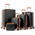 Zimtown Luggage 3 Piece Set Suitcase ABS Hardside Lightweight with TSA Lock Spinner Wheels, Beige