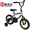 12 In. Rock It Boy Kids Bike, Grey Matte and Lime