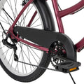 26" Huffy Lockland Cruiser Bike, 7 - Speeds, Padded Saddle, Pink, Ages 12+