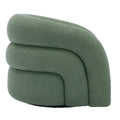 360 Swivel Accent Chair for Living Room, Boucle Barrel Armchair Single Sofa Chair Reading Chair, Sage Green