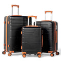 Zimtown Luggage 3 Piece Set Suitcase ABS Hardside Lightweight with TSA Lock Spinner Wheels, Beige