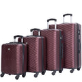 Travelhouse 4 Piece Hardshell Luggage Set Hardside Lightweight Suitcase with TSA Lock Spinner Wheels.(Blue)