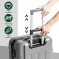 Zimtown Luggage 3 Piece Set Suitcase ABS Hardside Lightweight with TSA Lock Spinner Wheels, Beige