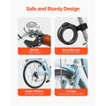 KFFKFF 24" Cruiser Bike, 7 - Speed, Sky Blue Coastal Cycle with Spacious Basket and Back Stand, Reliable & Robust Leisure Bicycle with Modifiable Saddle