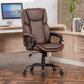 Mainstays Executive Ergonomic High Back Leather Home Office Desk Chair, Black