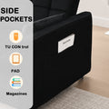 Velvet 3 - in - 1 Convertible Sofa Bed - USB Charging, Adjustable Backrest Pull - Out Couch Loveseat Sleeper for Living Room, Apartment & Small Space, Black