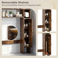Tangkula Over the Toilet Storage Cabinet with Toilet Paper Holder & Adjustable Shelves