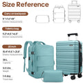 MIUSSE Luggage Sets 3 Piece, 20 in Carry on Luggage with Wheels, 100% PC Hardshell Suitcase with TSA Lock, Carry on Suitcases Airline Approved with Travel Backpack for Men Women