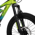 20 - Inch Oxide Boys Mountain Bike for Kids, Lime / Blue