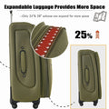 Softside Luggage Expandable 3 Piece Set Suitcase Upright Spinner Softshell Lightweight Luggage Travel Set