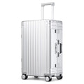All Aluminum Hardshell Luggage, Airline Approved Zipperless Hardside Carry on Suitcase with Spinner Wheels, Checked Aluminium Luggage Metal Rolling Luggage Case for Travel, Business