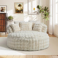 Wiilayok 58'' Oversized Chaise Lounge Chair Indoor, Thickened Backrest Sleeper Sofa Couch with Soft Pillows for Living Room, Gray