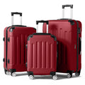 Zimtown Luggage 3 Piece Set Suitcase ABS Hardside Lightweight with TSA Lock Spinner Wheels, Beige