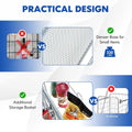 330LBS Foldable Jumbo Shopping Cart w/ 360° Rolling Swivel Wheels & Double Basket, Heavy Duty Folding Utility Cart for Grocery Laundry Luggage