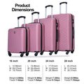 Travelhouse 4 Piece Hardshell Luggage Set Hardside Lightweight Suitcase with TSA Lock Spinner Wheels.(Blue)