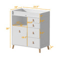 OXYLIFE 45" Baby Nursery Changing Table Dresser with 4 Drawers and Shelf for Nursery Room, White