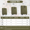 Softside Luggage Expandable 3 Piece Set Suitcase Upright Spinner Softshell Lightweight Luggage Travel Set