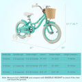 Prorider 16" Kid'S Bike with Training Wheels Adjustable Handlebar Seat Handbrake Pink