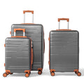 Zimtown Luggage 3 Piece Set Suitcase ABS Hardside Lightweight with TSA Lock Spinner Wheels, Beige