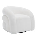 360 Swivel Accent Chair for Living Room, Boucle Barrel Armchair Single Sofa Chair Reading Chair, Sage Green