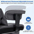 Hoffree Big and Tall Fabric Office Chair 450 lb, Executive Desk Chair with Massage Ergonomic Computer Chair with Footrest Reclining Desk Office Chair with Lumbar Support for Home Office