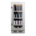 Whynter 15 in Beverage Refrigerator Cooler - 80 Can Mini Fridge with Glass Door for Soda Beer, 3 LED Compressor Fridge for Home Office Bar(3.0 Cu.ft)