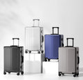 All Aluminum Magnesium Hardshell Carry on Luggage with Wheels, Modern Zipperless Hardshell Checked Luggage with TSA Lock, Airline Approved Metal Suitcase Travel Metal Rolling Luggage