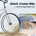 Single Speed Bicycles 26"inch, Steel Frame, Wide Wheels for Stability, Rear Coaster Brakes, Multiple Colors Men'S Beach Cruiser Bike