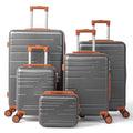 Zimtown Luggage 3 Piece Set Suitcase ABS Hardside Lightweight with TSA Lock Spinner Wheels, Beige
