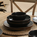 Stone + Lain Brasa Stoneware Collection Dinnerware Set, 32 - Piece Service for 8, Blue