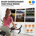 LNOW Commercial Built - in Bluetooth Fan Exercise Bike, Adjustable Air Resistance with Dual - Action Handlebars, Heavy Duty Indoor Cycling Bike for Home Gym Traininning, 350 lb Arm/Leg Cardio Workout