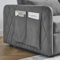 Convertible Sofa Bed, 3 in 1 Sleeper Sofa with 2 Pillows and Adjustable Backrest for Living Room Office, Black