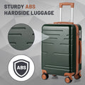 Zimtown Luggage 3 Piece Set Suitcase ABS Hardside Lightweight with TSA Lock Spinner Wheels, Beige