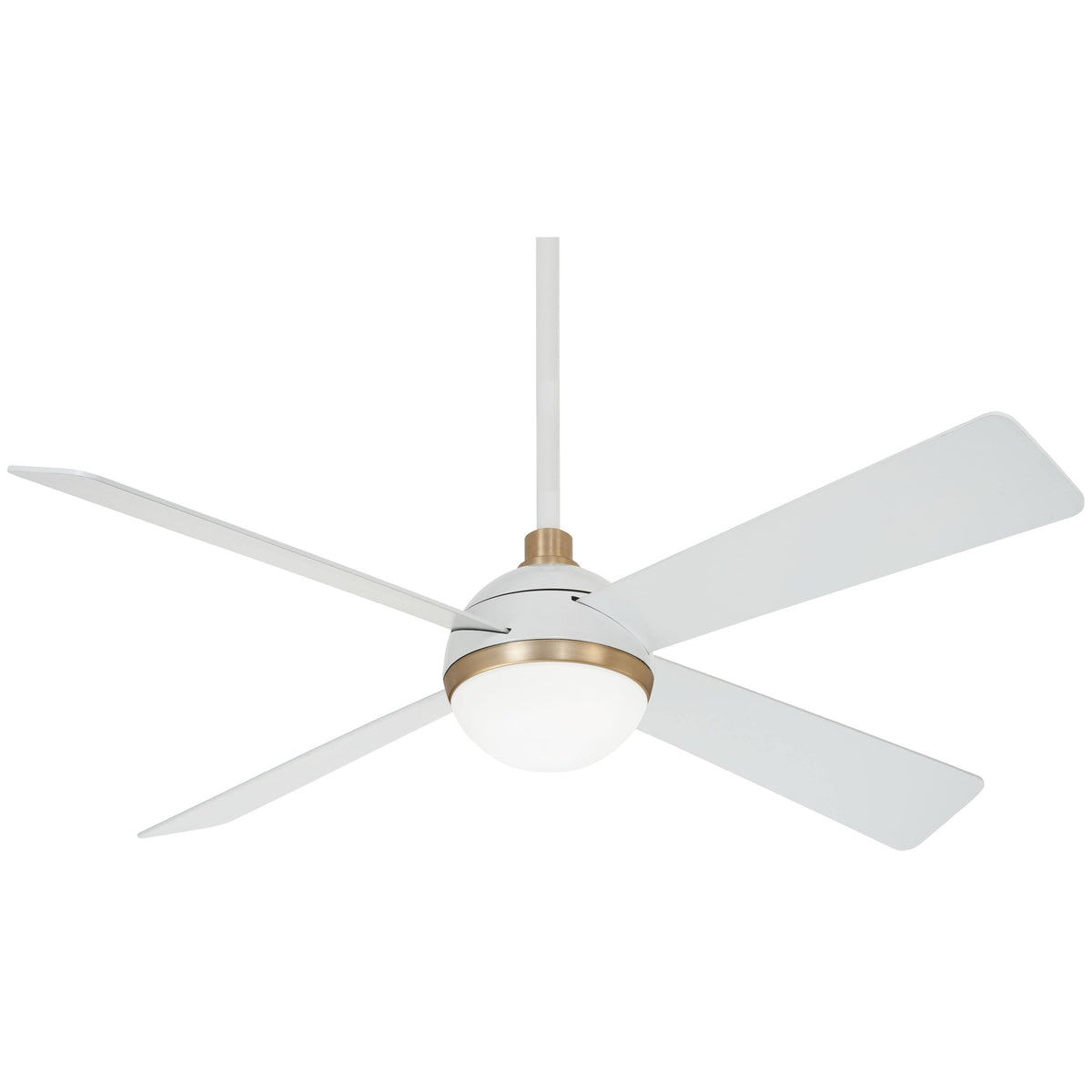 Minka-Aire F623L-WHF/SBR Orb LED 54" Ceiling Fan, Flat White