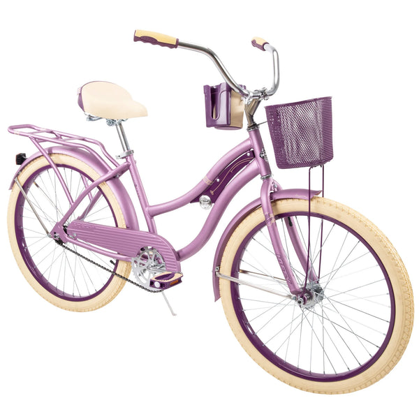 24" Nel Lusso Girls' Cruiser Bike, Purple Satin