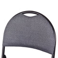 Costway Set of 6 Folding Chairs Fabric Upholstered Padded Seat Metal Frame Home Office Beige