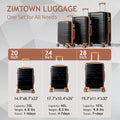 Zimtown Luggage 3 Piece Set Suitcase ABS Hardside Lightweight with TSA Lock Spinner Wheels, Beige