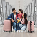 Zimtown Luggage 3 Piece Set Suitcase ABS Hardside Lightweight with TSA Lock Spinner Wheels, Beige