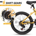 SPPTTY 20 - 24 in Bike, 6 - Speed Mountain Bike for Men Women Boys Girls, Comfort Saddle, Blue
