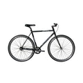 Wonder Wheels Fixed Bike 700C 57cm Hi - Ten Steel Frame Side Pull Brake Alloy Black Rims 700c*1.5*14g*32h*h30 Black Spokes, Tire: Black. - Matte Black & Black